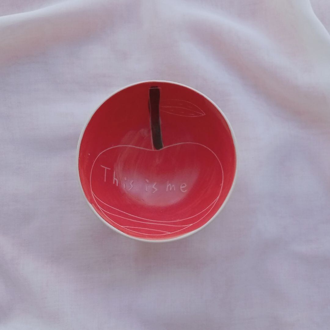 赤いりんご茶わん〈Sサイズ〉shimacraft