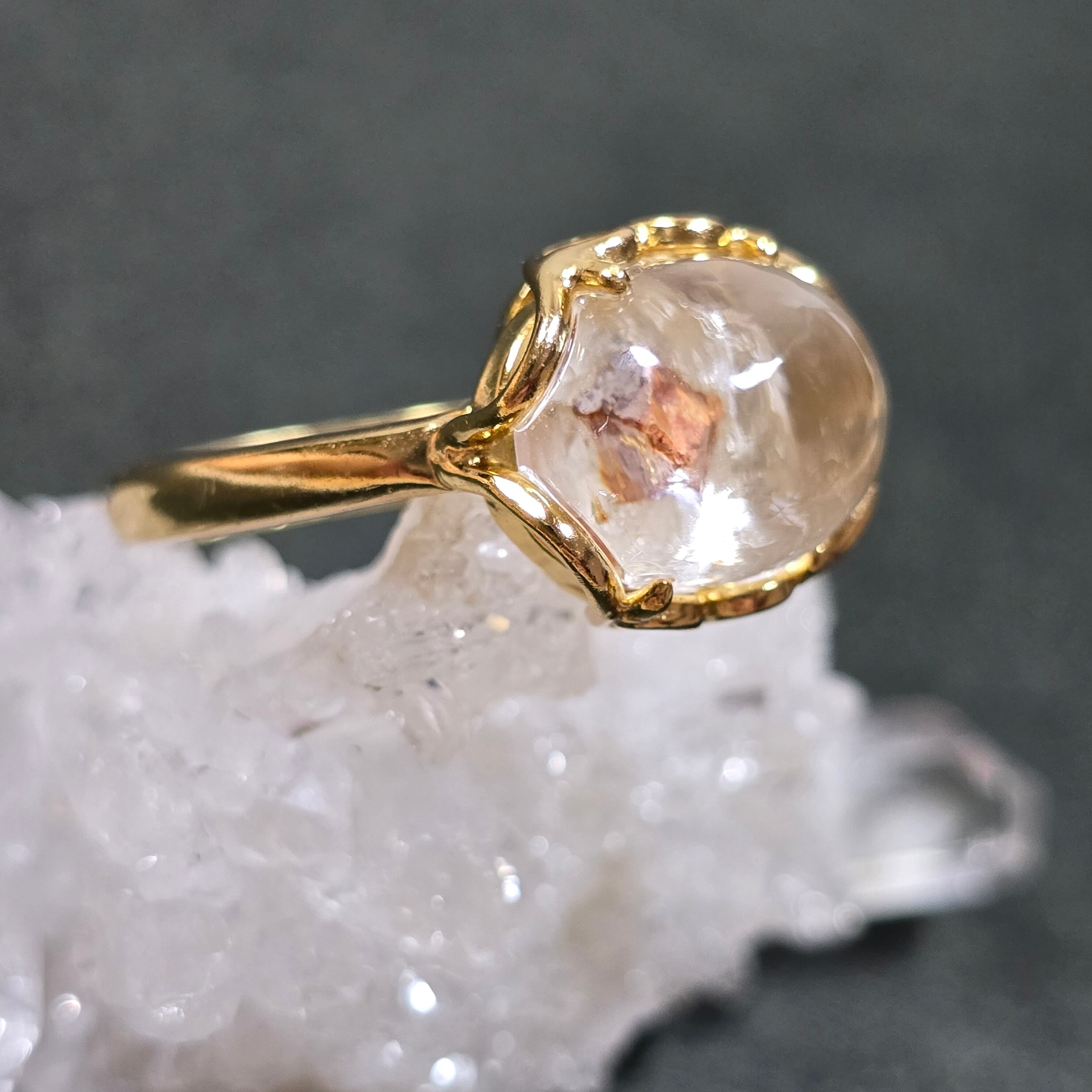 クォーツインクォーツ リング クォーツインクォーツ 指輪 ゴールド