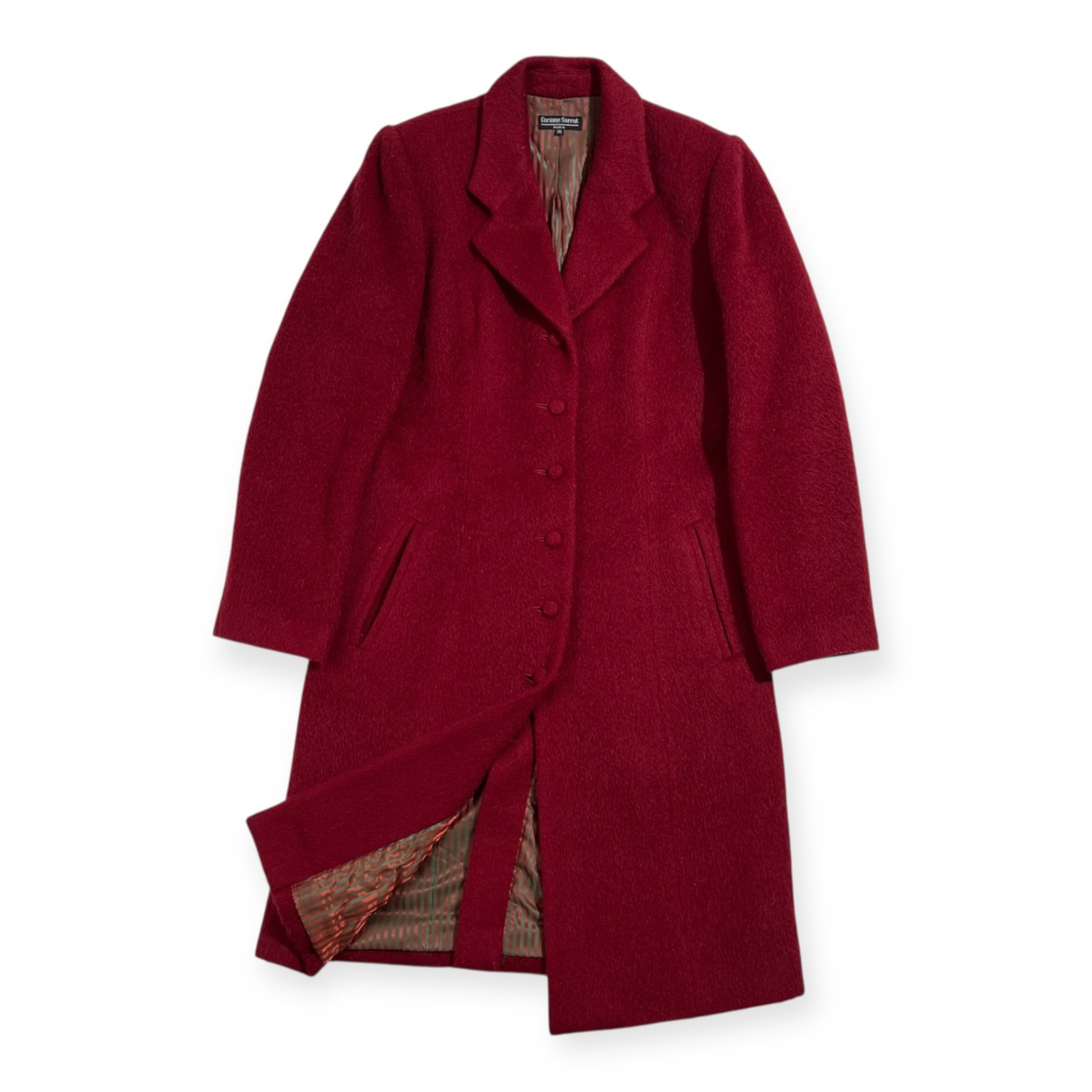 Corinne Sarrut コリンヌサルー アンゴラ混 ウール ロング コート サイズ 38 /ボルドー系 トゥモローランド 日本製