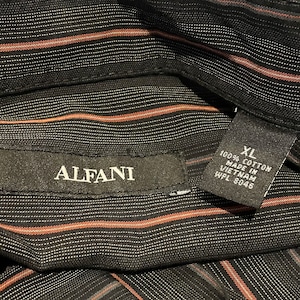 【ALFANI】ストライプシャツ 長袖シャツ XL オーバーサイズ アメリカ古着