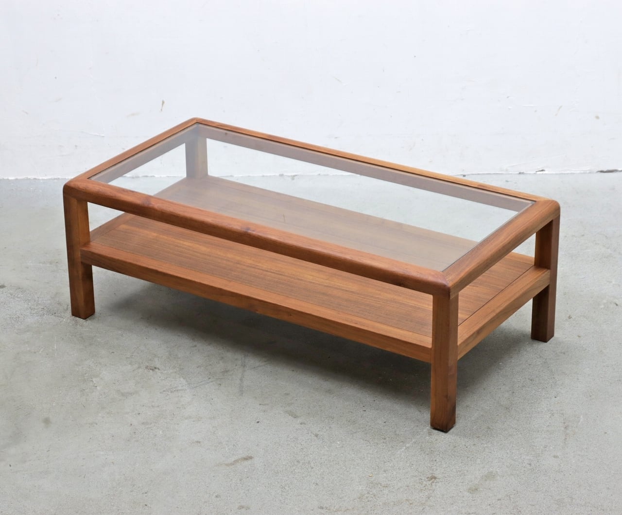 Time&Style タイムアンドスタイル NANCY ナンシー ウォールナット無垢材 ガラス センターテーブル PKT18110