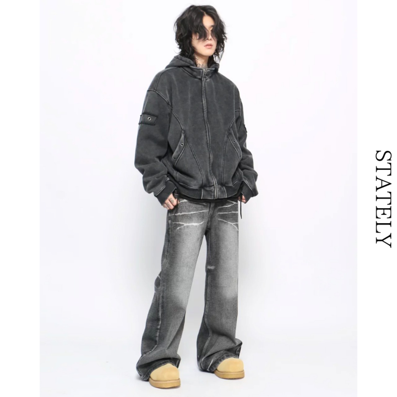 Vintage Wash ヘビーウェイトジップパーカー_T93・画像8