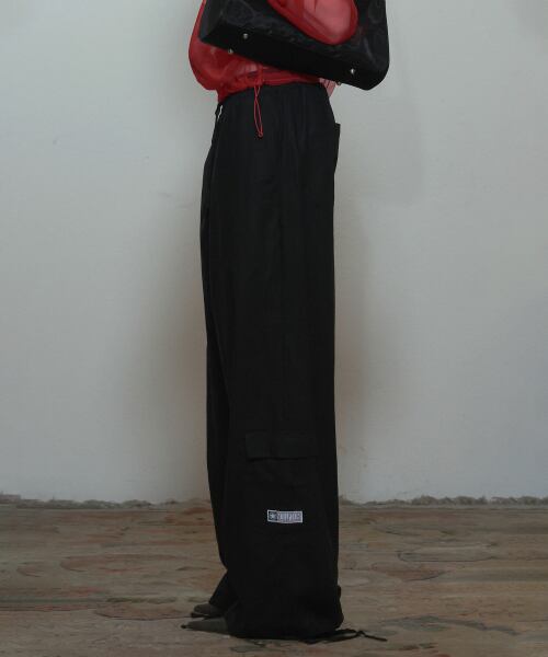 SCULPTOR] Linen Cargo Jogger Pants Black | もごつ