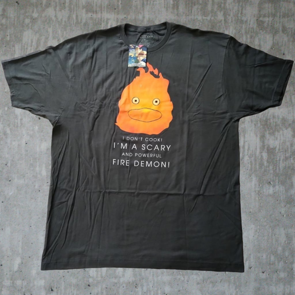 ハウルの動く城 Tシャツ XXL グレー カルシファー ジブリ 映画 アニメ