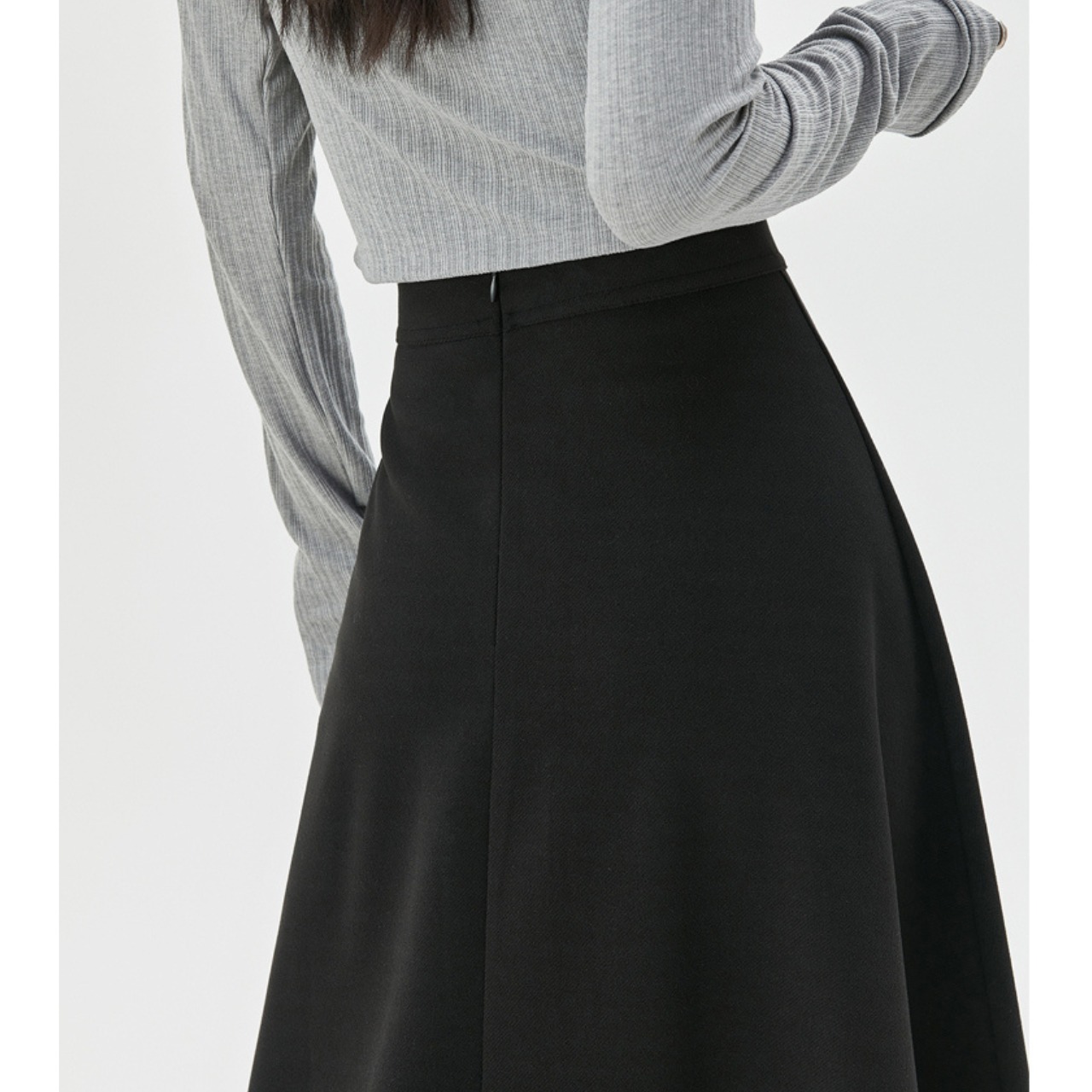 ウールライク フレア ロング スカート 10293