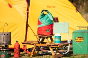 マルチポーチ Journey pouch レッド×グリーン