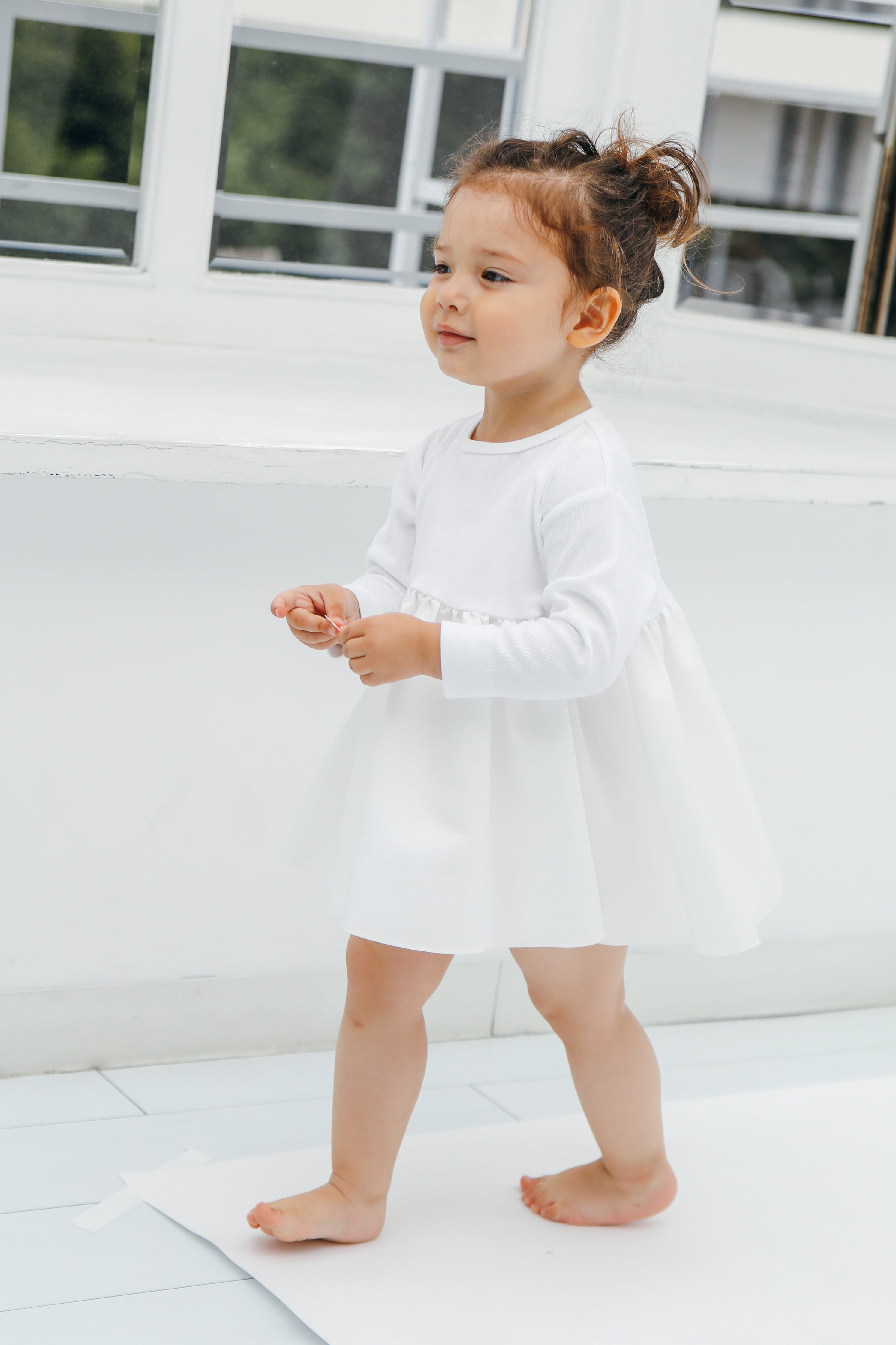 BALLERINA LONG T-DRESS WHITE 7M〜6Y | AMICA・kids