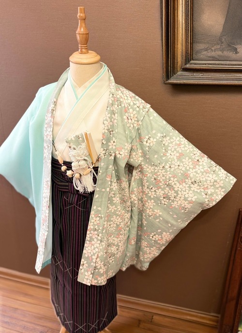 和モダンSAKURAデザイン　男の子753袴3点セット　SIZE100   小物オプション　男の子の祝い着