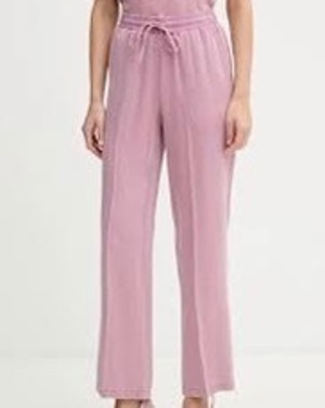 SILVIAN HEACH ライラックカラーウエストゴム滑らかリヨンセル素材フレアーパンツITALY; GPP26090¥23,000＋tax