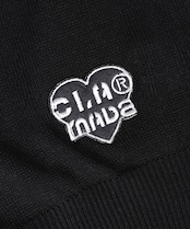 ロゴVネックシアーニットTOPS (BLACK) CQ-49014