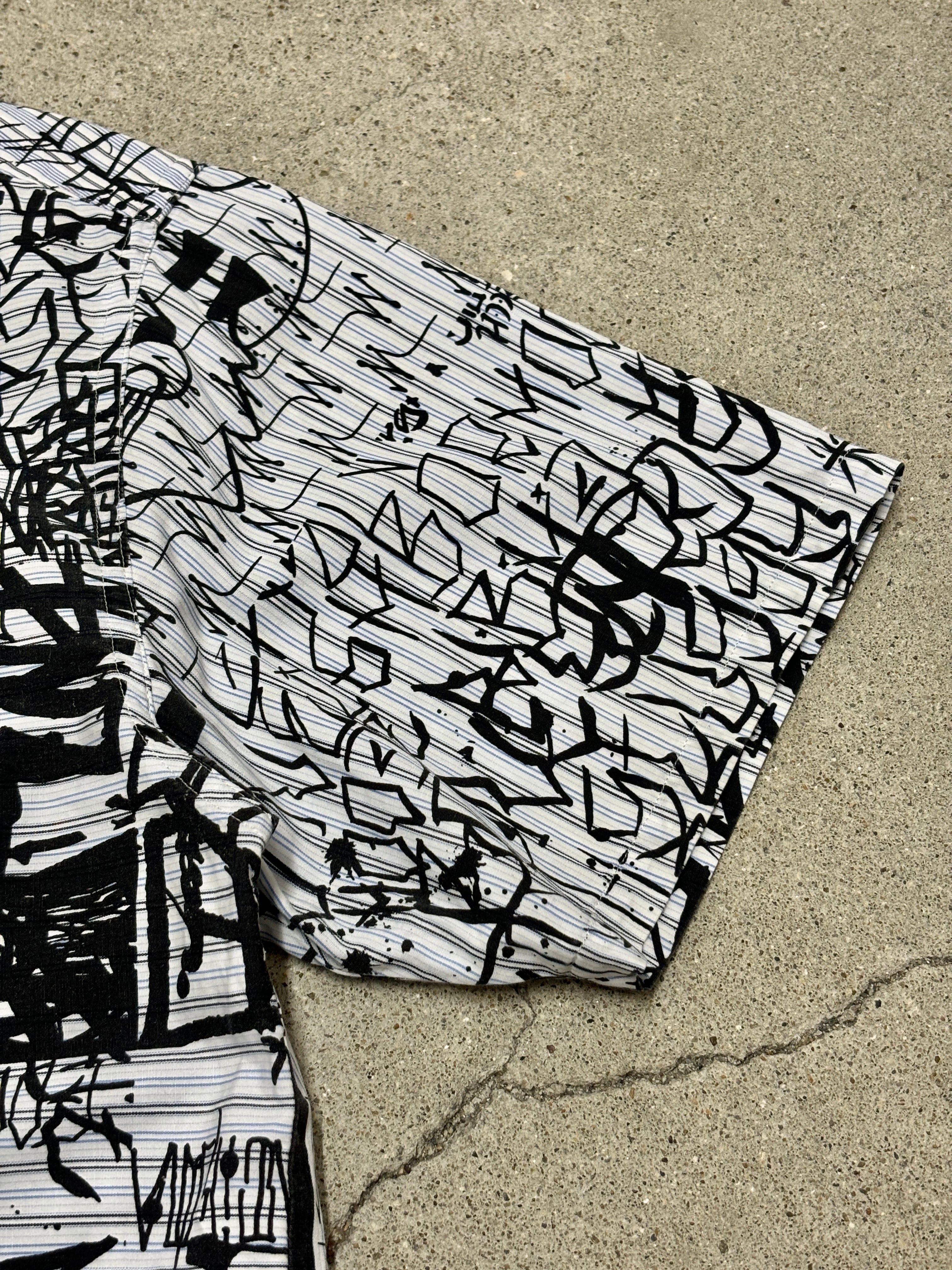 00s STUSSY × NEIGHBORHOOD/BONE YARDS/Multi print S/S Shirt/S/総柄