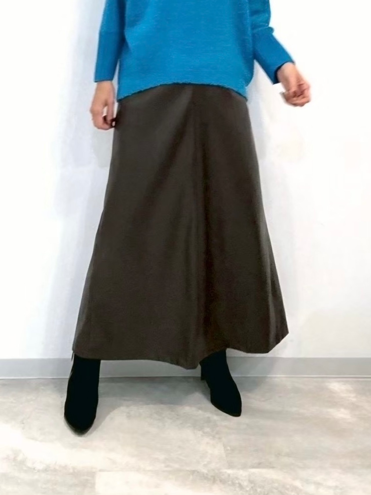 フェイクレザースカート