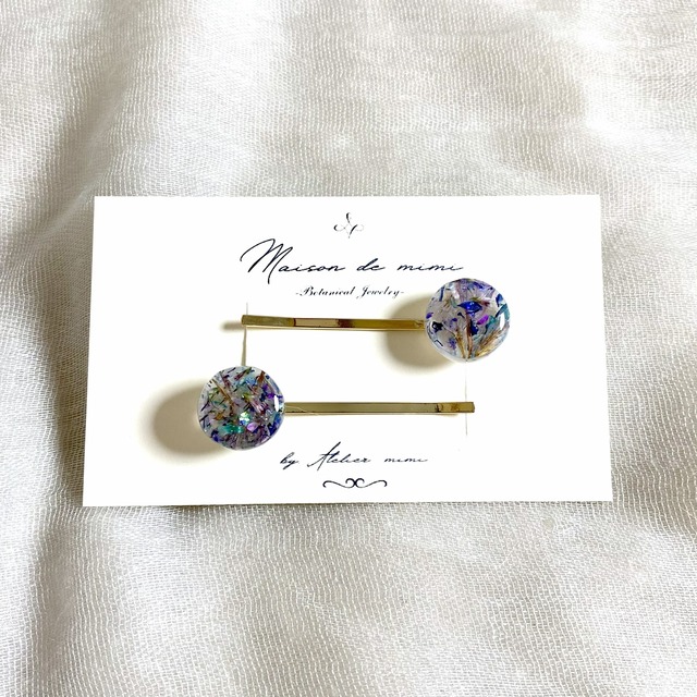 Mimi quotidien｜Petites fleurs｜小さな花たち　ヘアピン　BL　Maisondemimi メゾンドミミ　Ateliermimi アトリエミミ