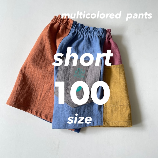 multicolored  short pants（110size）