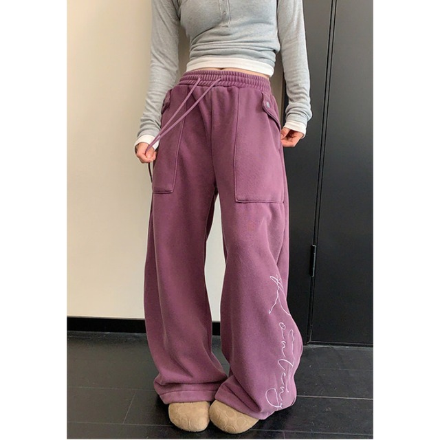side lettering sweatpants　サイドレタリングスウェットパンツ　J1663