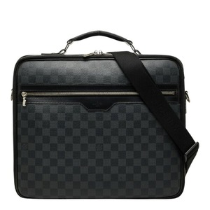 ルイ ヴィトン ダミエ グラフィット スティーブ ビジネスバッグ ショルダーバッグ 2WAY N58030 ブラック PVC レザー メンズ LOUIS VUITTON 【中古】