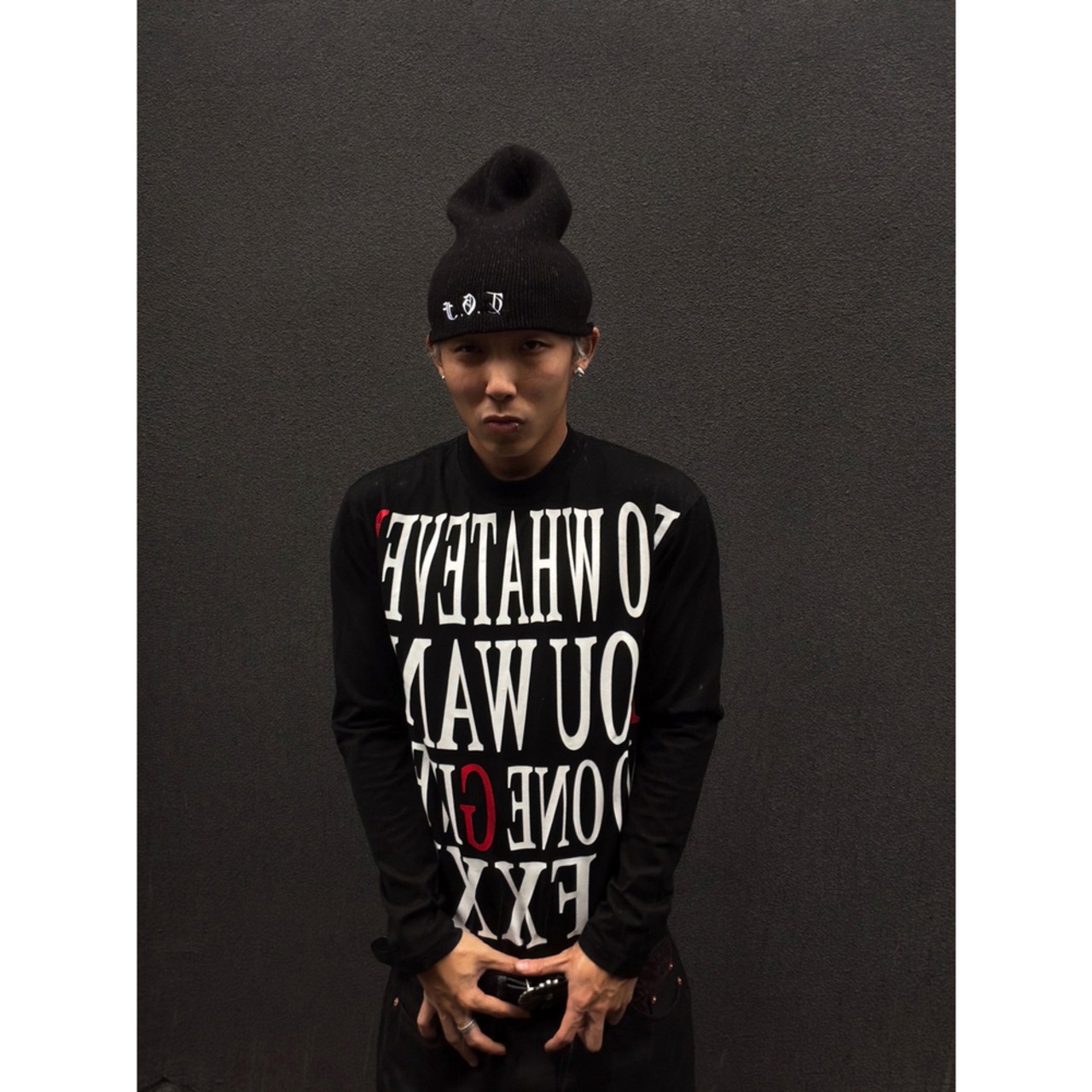 VINTAGE ストリート レタリンググラフィック ロングTシャツ T2246