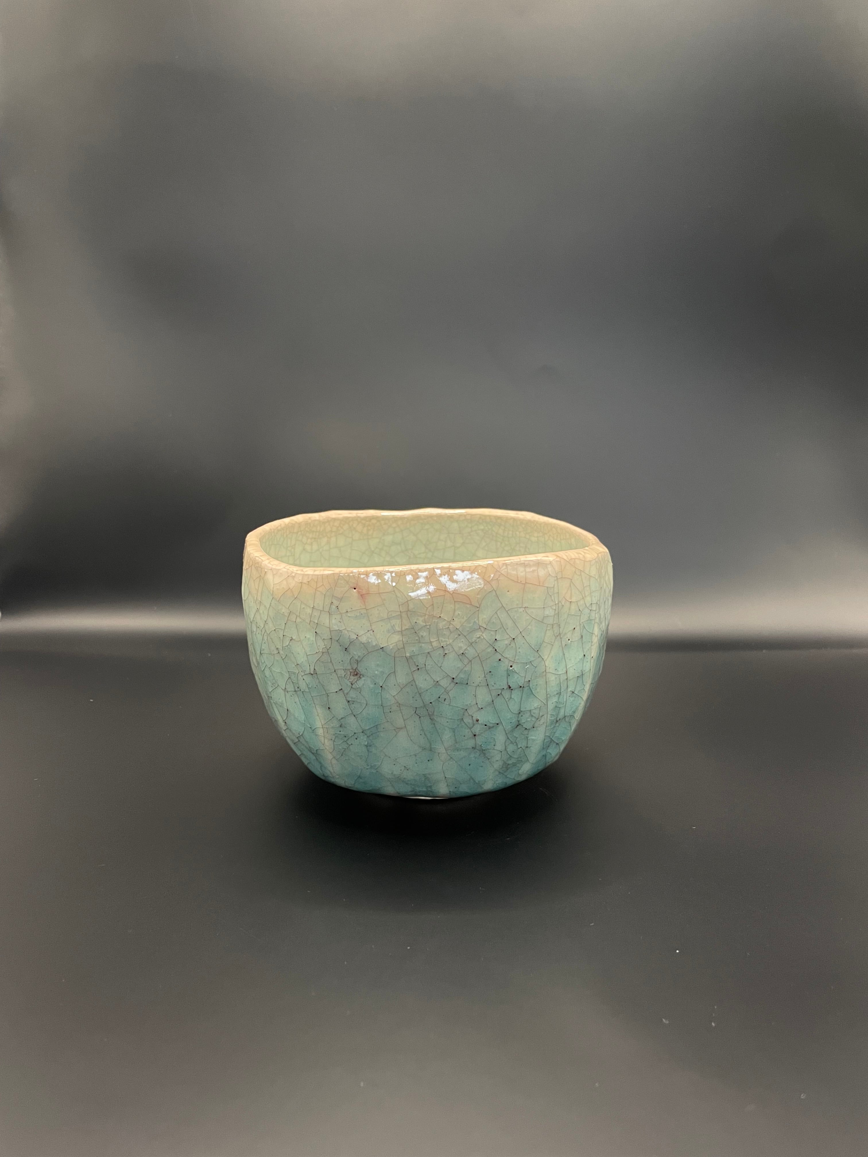 黒楽筒茶碗「杵ヲレ」長次郎写 佐々木昭楽 | takako_market