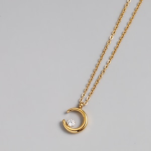 316L moon necklace  #n08