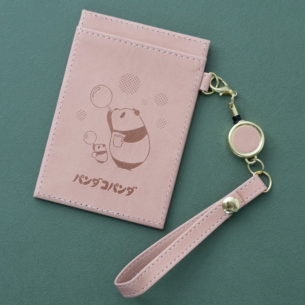パンダコパンダ リール付きパスケース ピンク(8638)