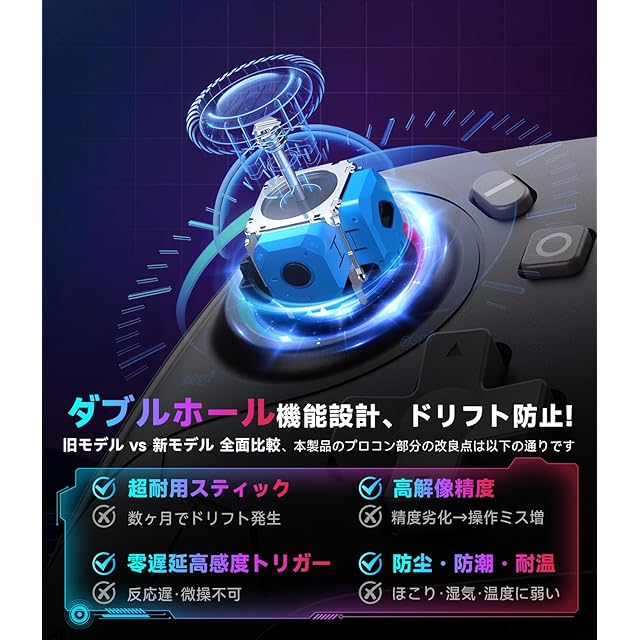 Switch2 コントローラー ダブルホール機能 Switch1/2代对応【2025革新