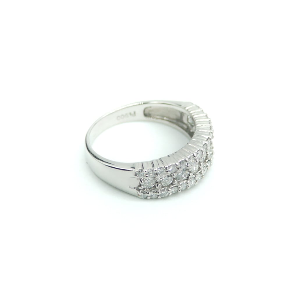 Pt900 ダイヤモンド デザインリング プラチナ 指輪 13号 Y01934 