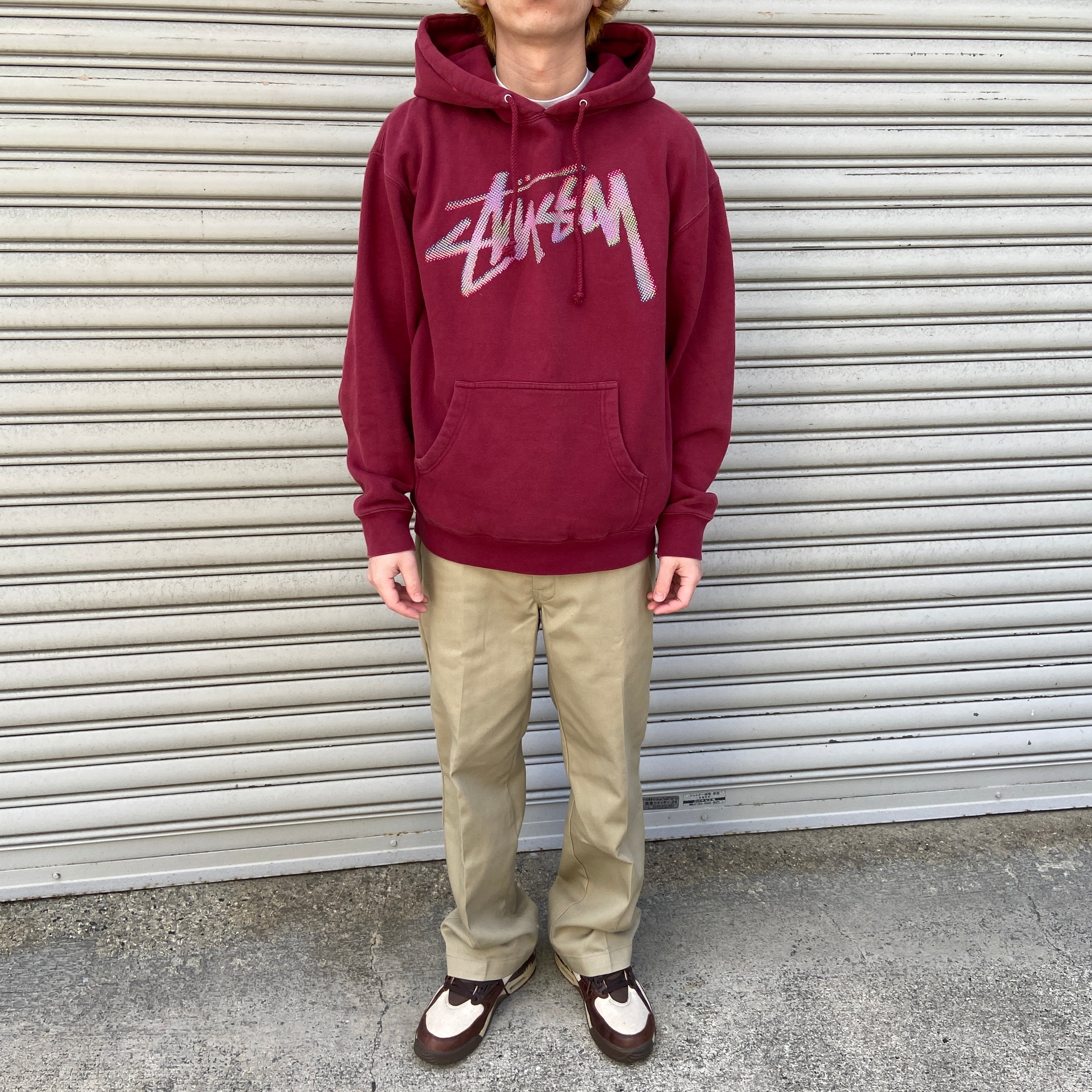 送料無料』stussy ステューシー プリントストックロゴスウェット