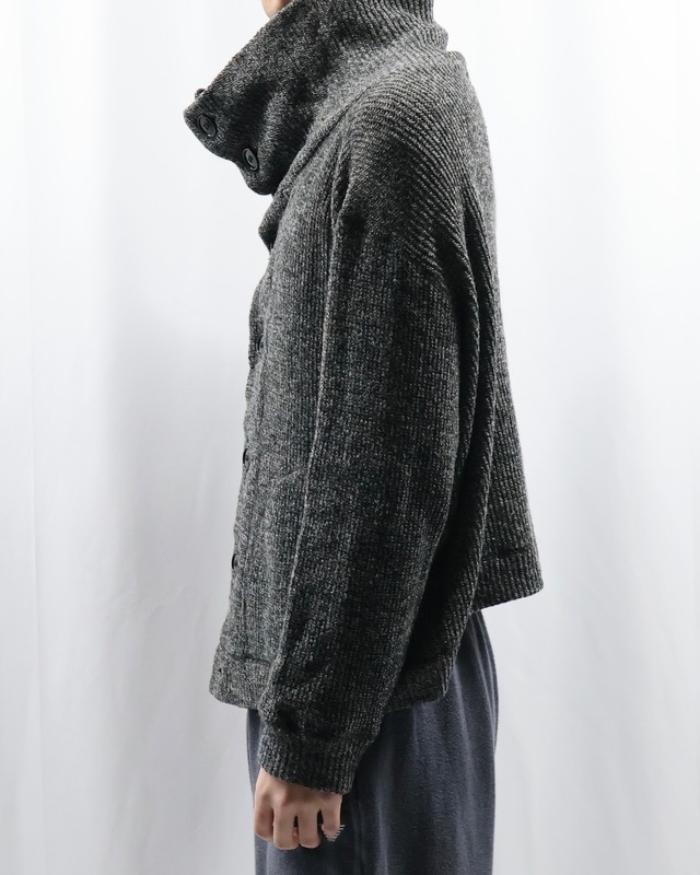 【CABANE de ZUCCA】stand-collar wool cardigan
