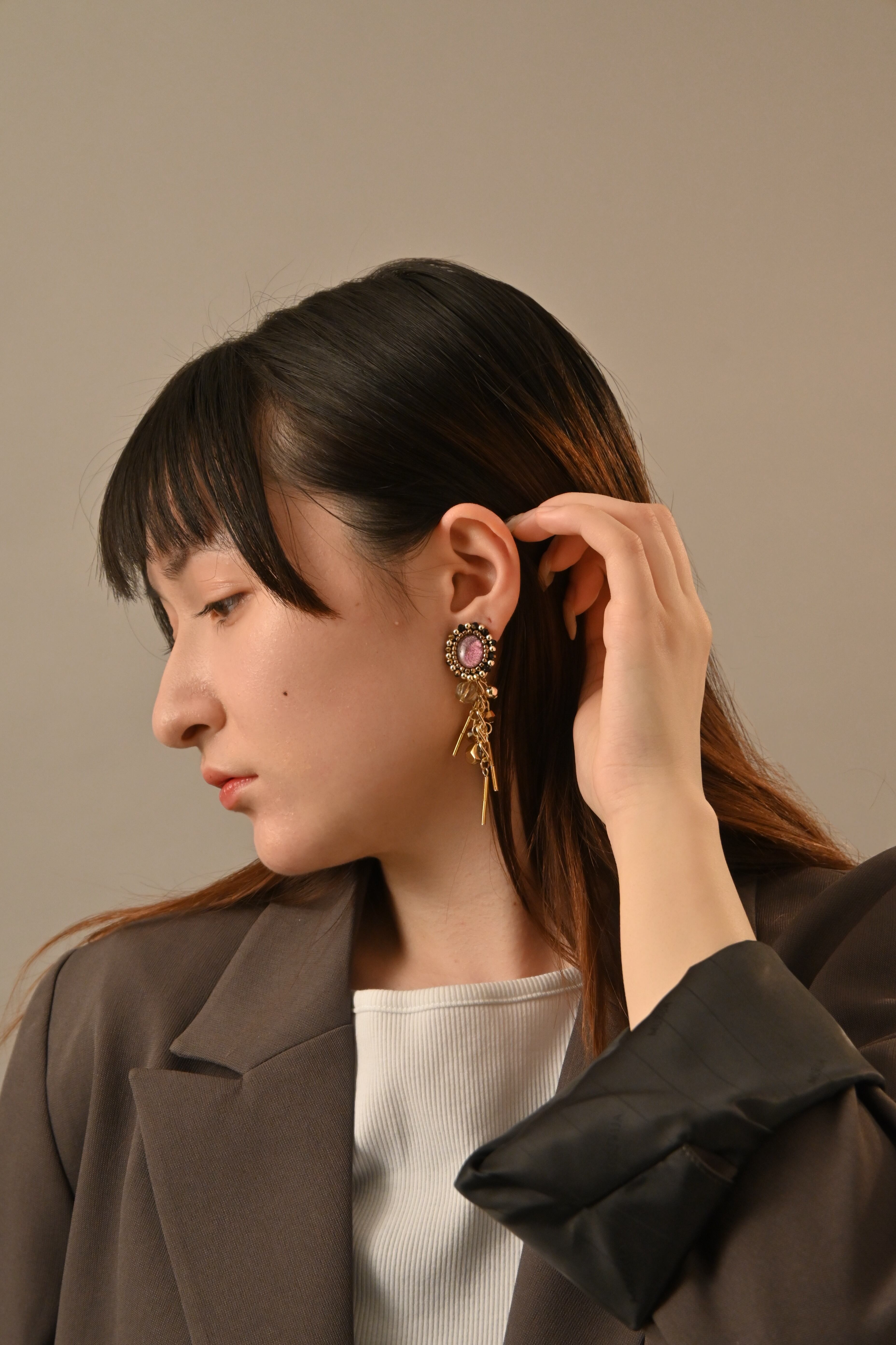 ヴィンテージ風ピアス(FP-019-PK) | Fizzy