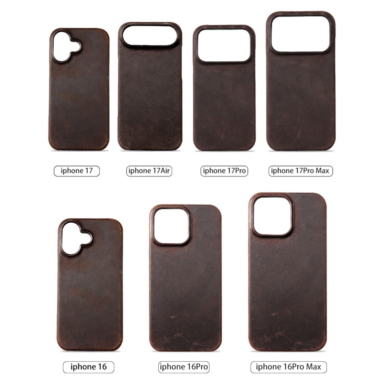 ◇iPhone 17/16/15/Pro/Pro Max/Air◇ Crazy Horse Leather Phone Case
