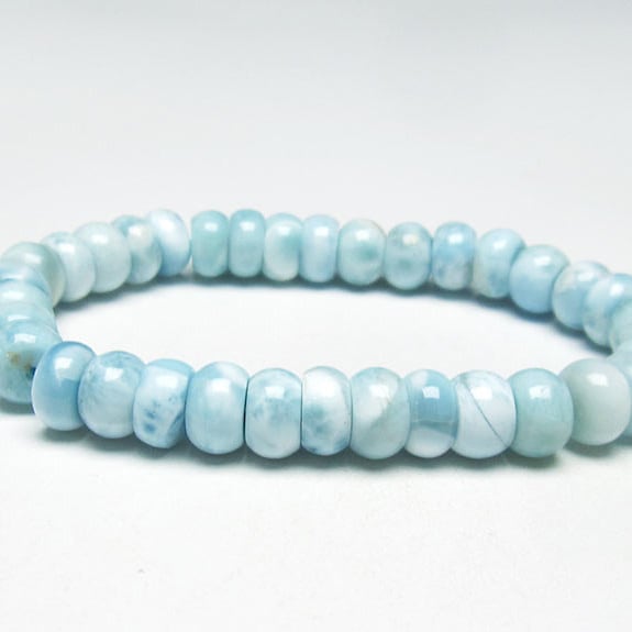 ラリマー ブレスレット ラリマール 本物 9mm 一点物 111-34237