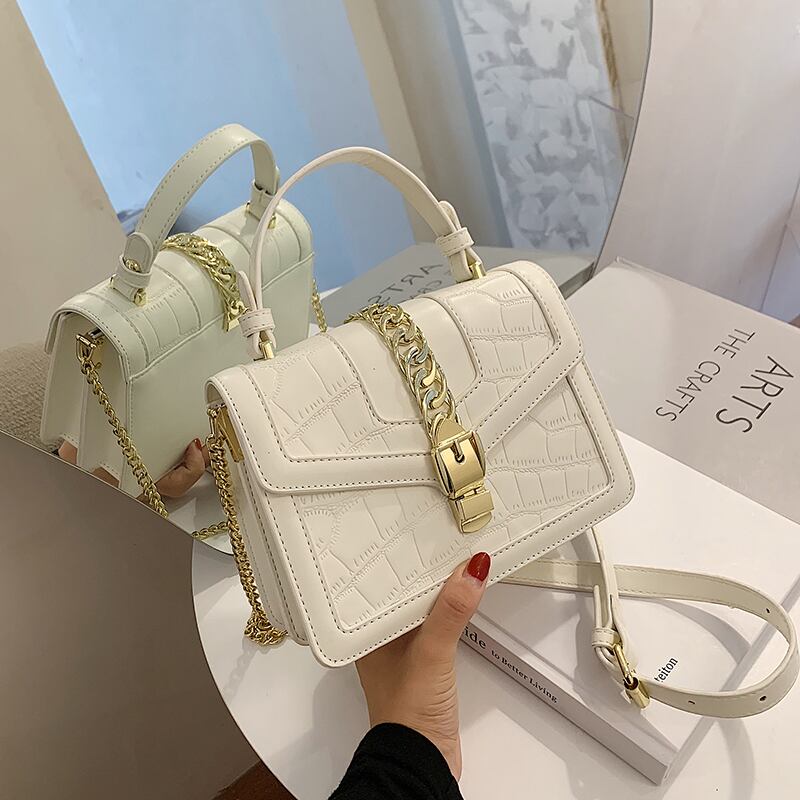 センススモールバッグ女性2020人気の新しい流行のファッションワイルドワンショルダーメッセンジャーバッグテクスチャーチェーン小さな正方形のバッグ Tiancai_Wing_Bag4699482