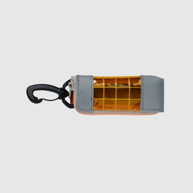 vibram light case (silver×orange) with orange glowing zip