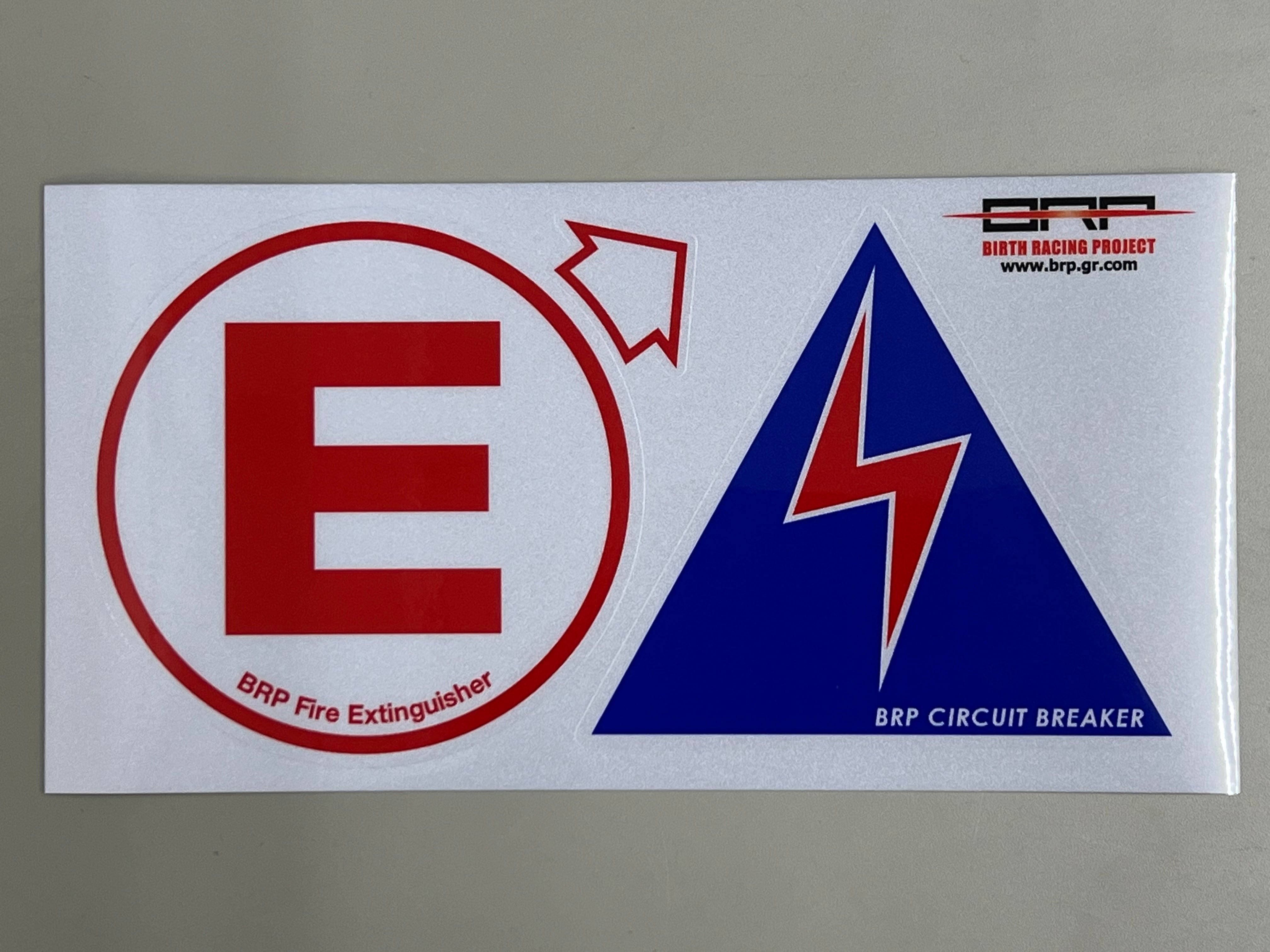 Eマーク＆スパークマーカーステッカー【大】（夜光反射タイプ）FIA