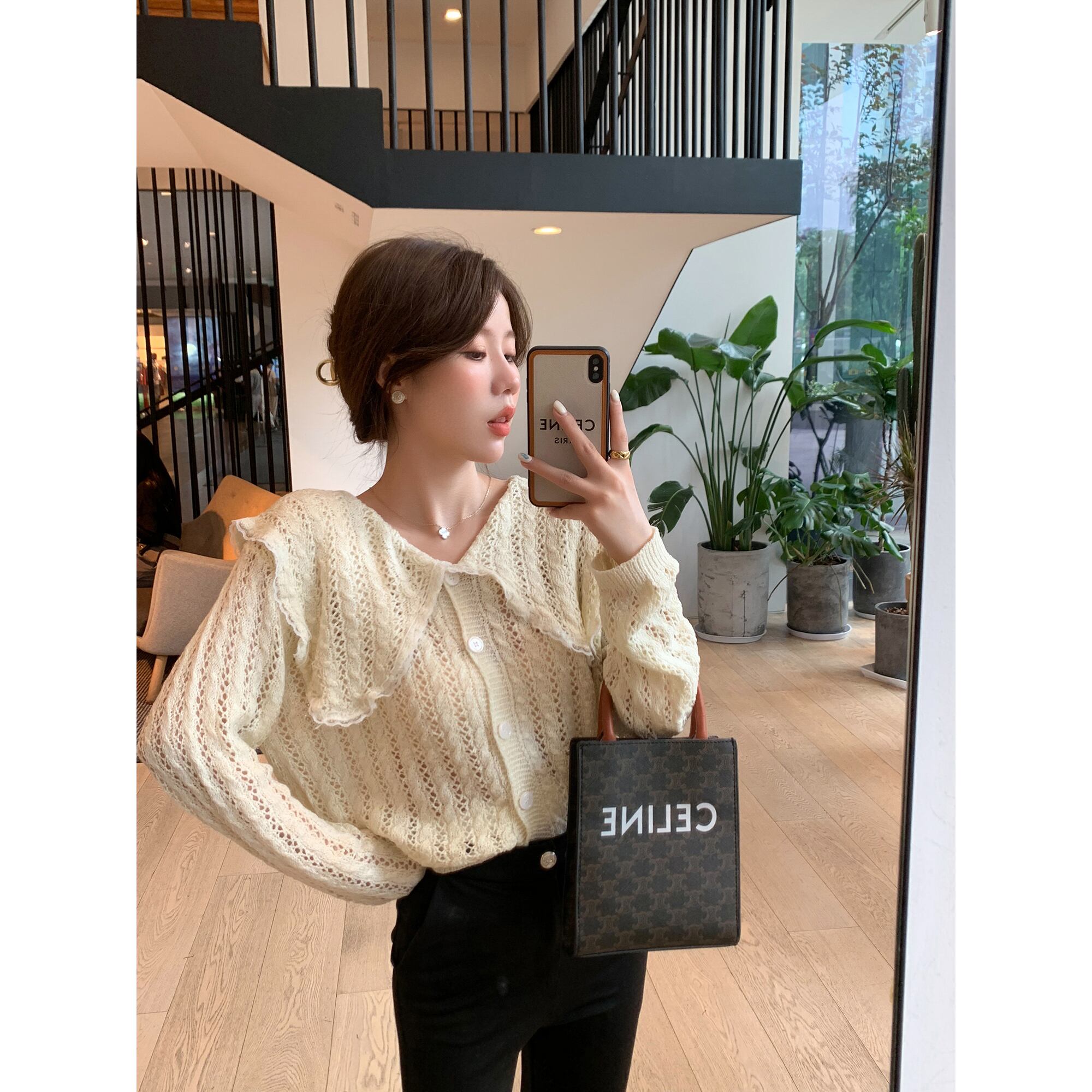 スタンダードスタイルカラーセーター オータムルーズ レトロ ふわふわ 秋物 6Du_Shop_Women62735325645