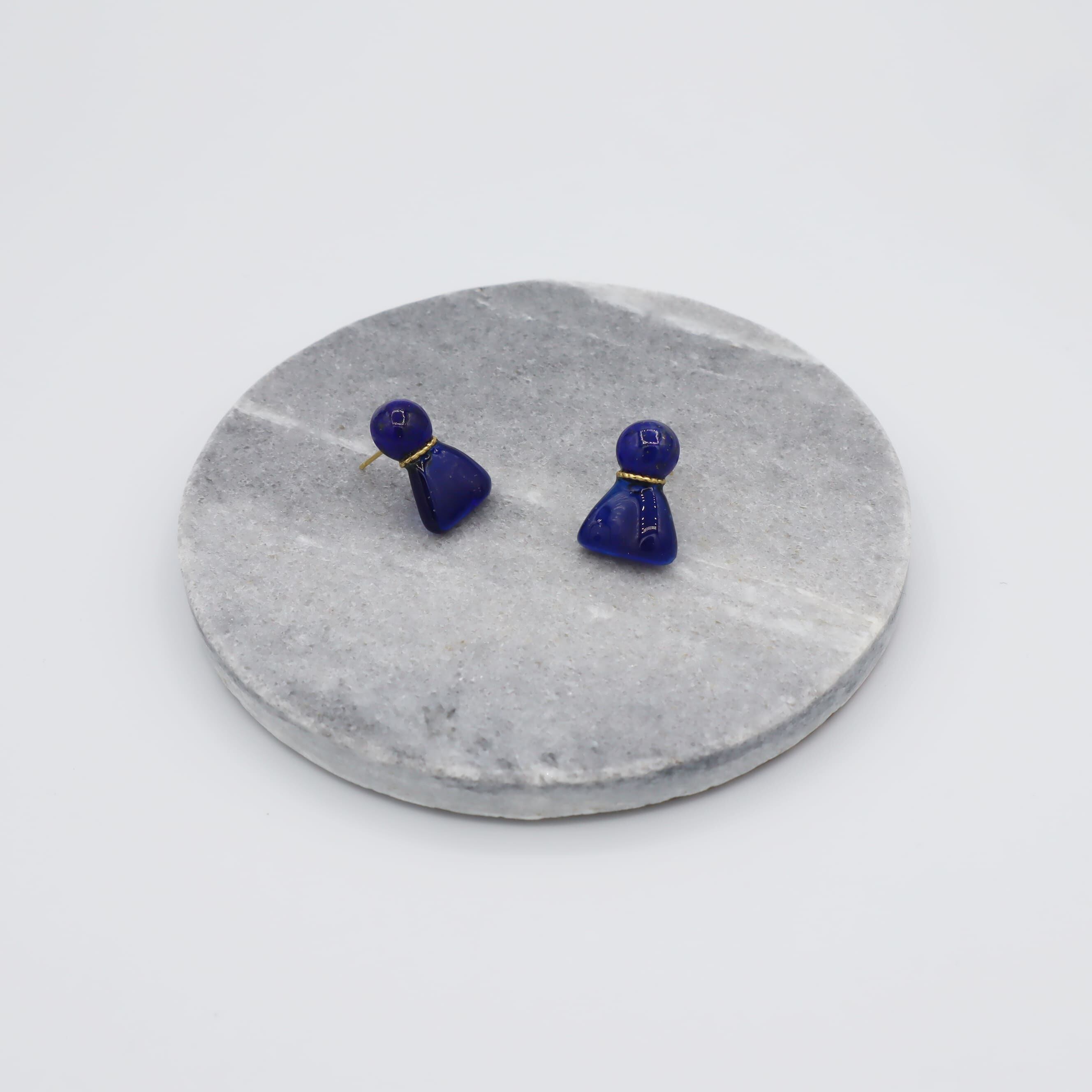 teruteruピアス（lapis lazuli）