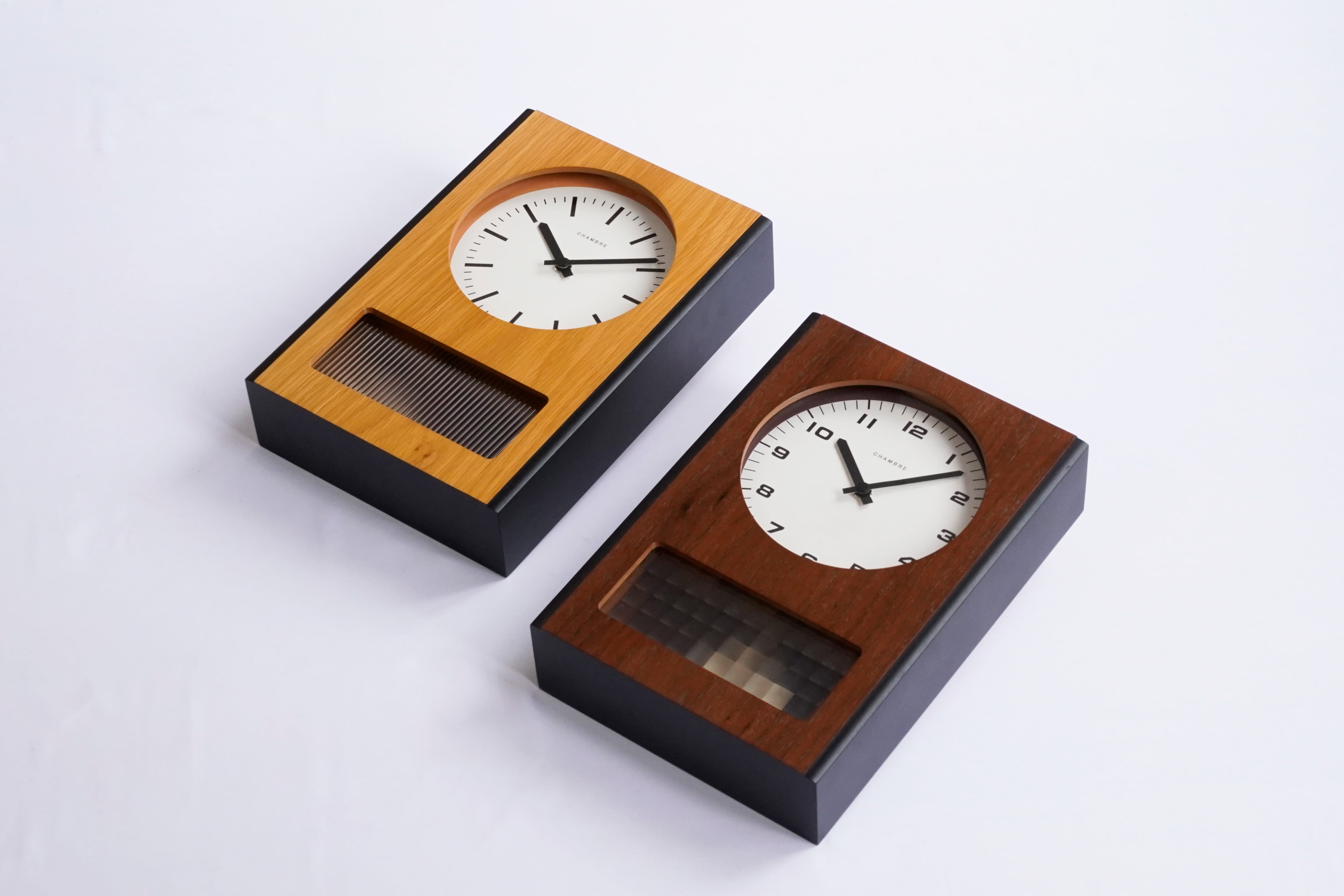 シャンブル　CHAMBRE 木製振り子時計　ブラウン色 シャンブル CHAMBRE 木製振り子時計 ブラウン色