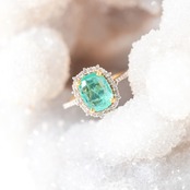【K18 / 11号】エメラルド x ダイヤモンド リング