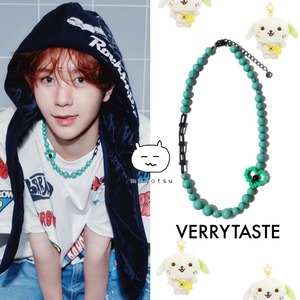 ★NCT WISH リョウ 着用！！【VERRYTASTE】LOVE Necklace - GREEN