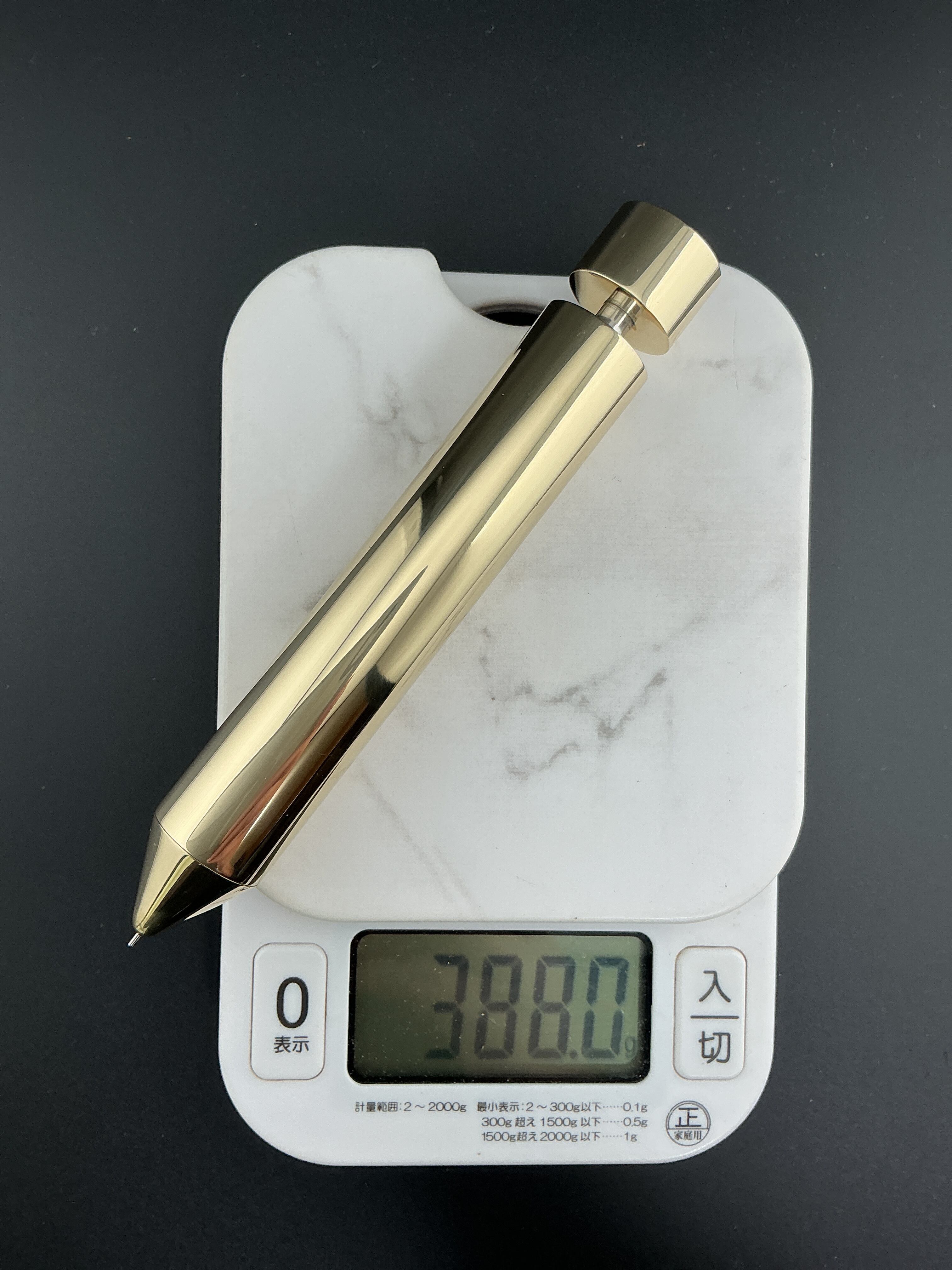 超スーパーブラス 388g 極太 真鍮 シャーペン0.5mm | 蒼天クラフト