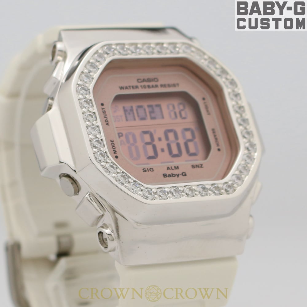 カスタムbaby-g スワロフスキー シルバー925 腕時計 G-SHOCK