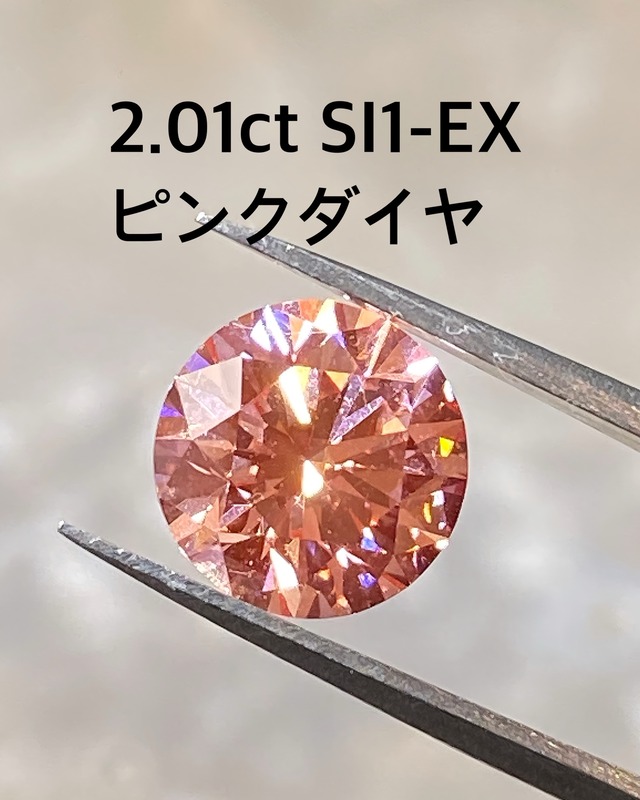 受注製作】K10 ピンク＆ホワイト ラボダイヤ ハーフエタニティリング 