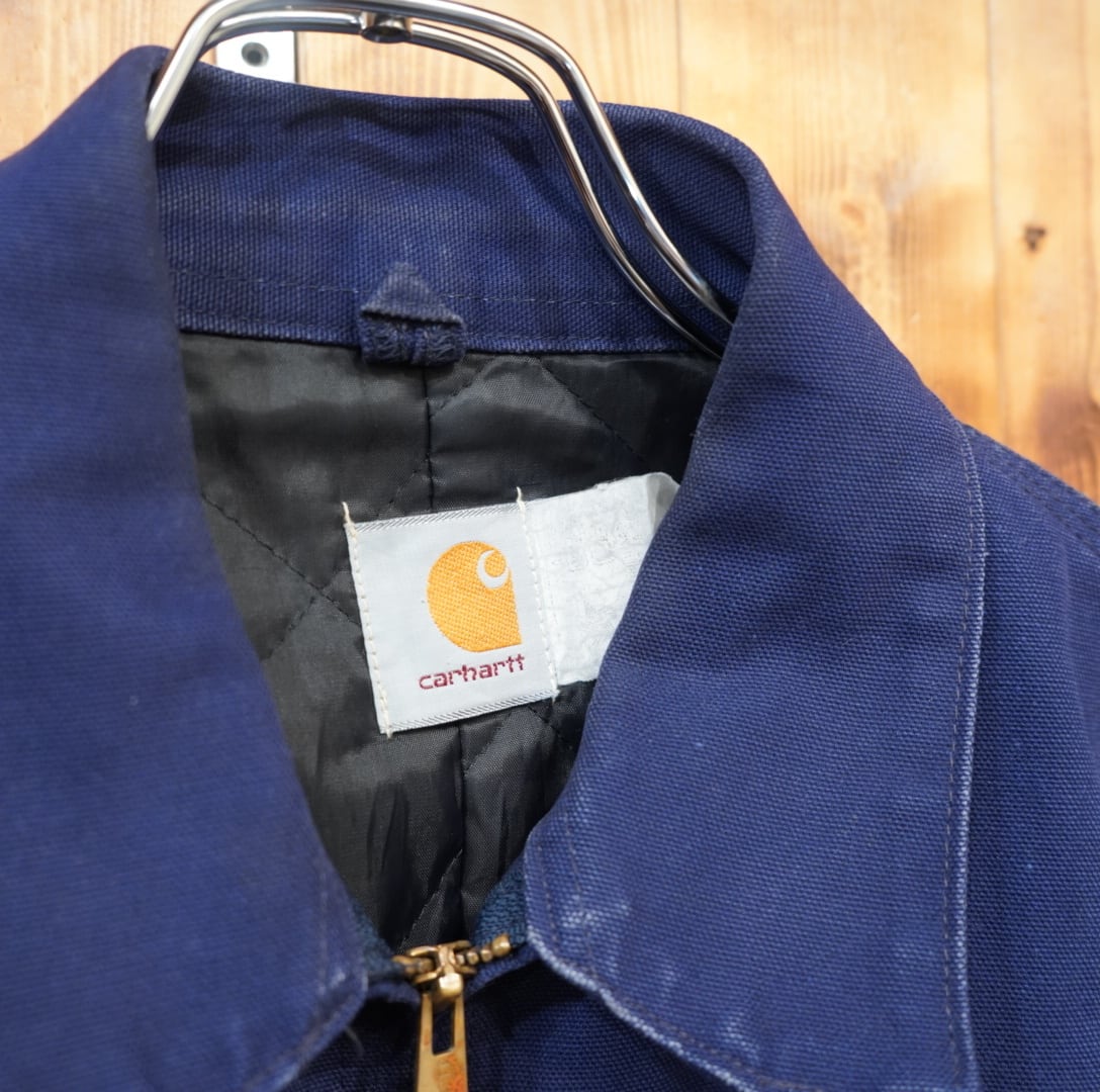 90s carhartt デトロイトジャケット ネイビー L〜XL位/ネイビー