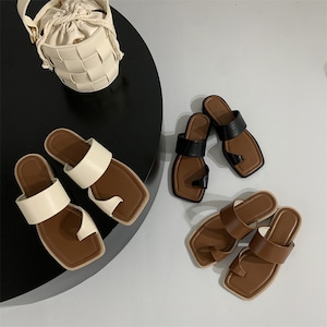 Square Toe Thong Sandals KRE1767