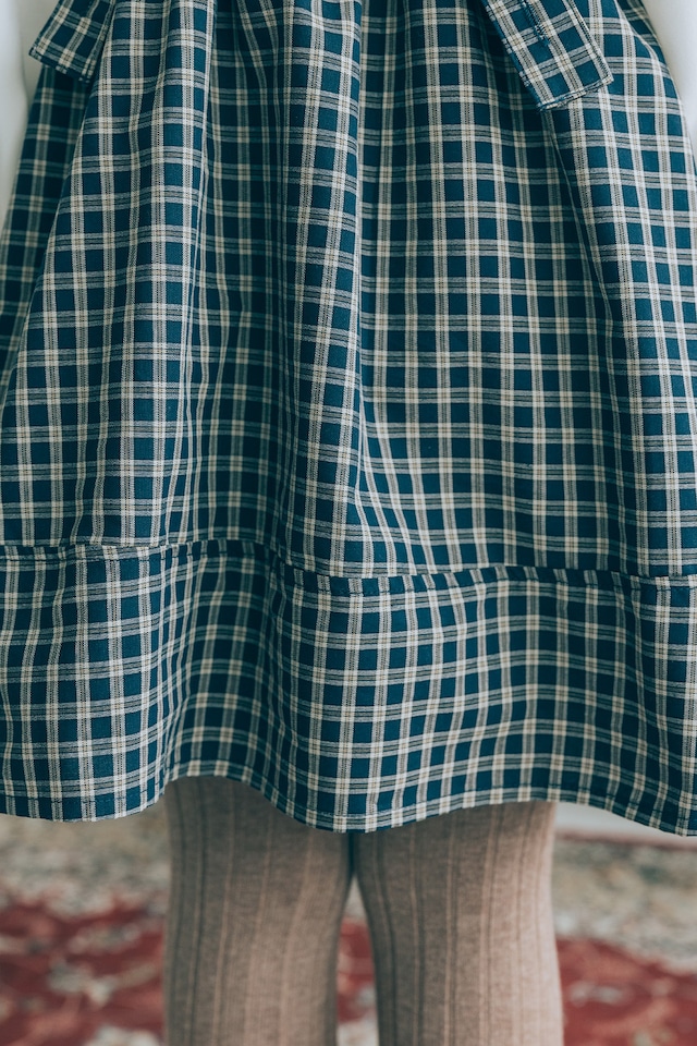 バッククロスジャンパ-スカート〈Navy check〉