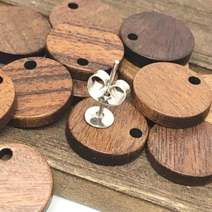 【2個】ラウンドチャーム/ウッドチャーム/木/丸/サークル