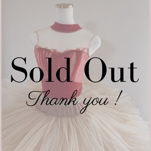 チュールフリル チョーカー バレエレオタード(RED)