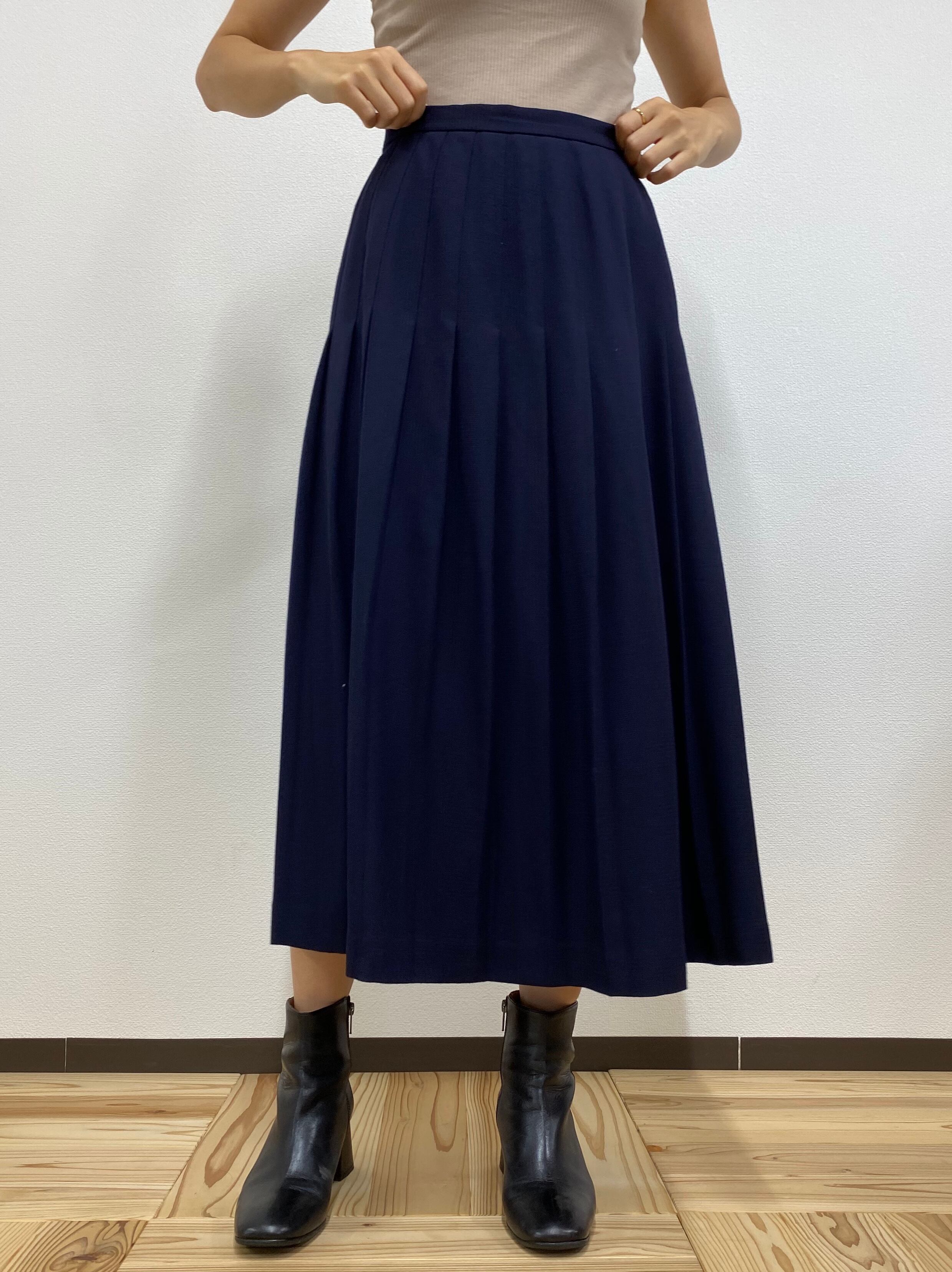 【Worthington】shadow glen check pleats skirt