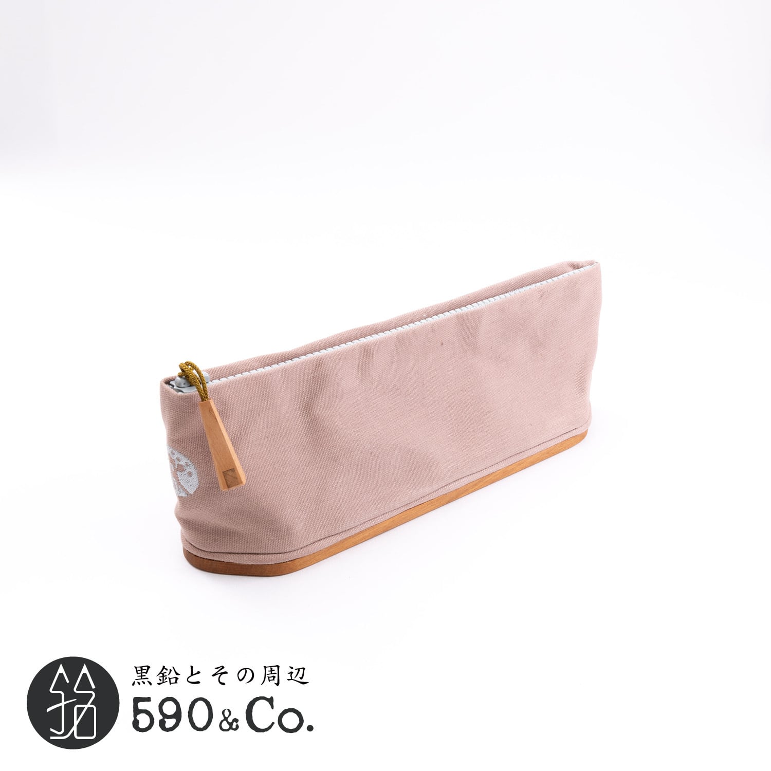 【キナリ木工所】別注 pencase 79 canvas × wood S (オールドピンク) 590Co.