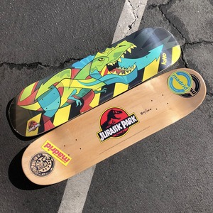 Jurassic Park skate deck by kaNO